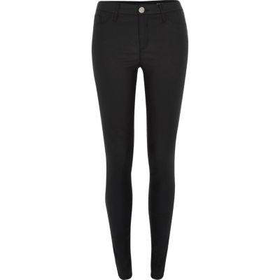 black coated jeggings