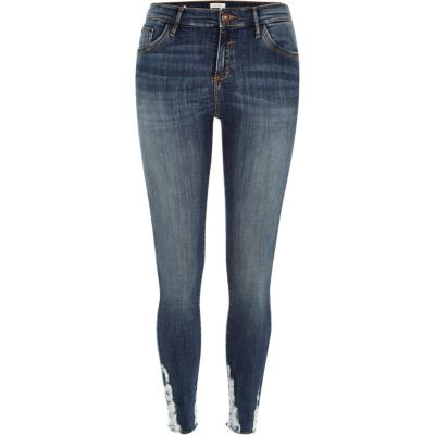 Dark wash distressed Amelie superskinny jeans - skinny jeans - jeans ...