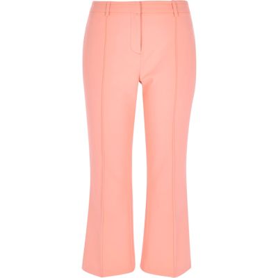 Light pink cropped kick flare pants - pants - sale - women