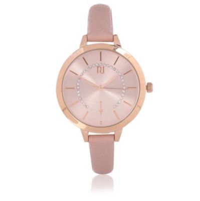 Light pink skinny strap watch - watches - women