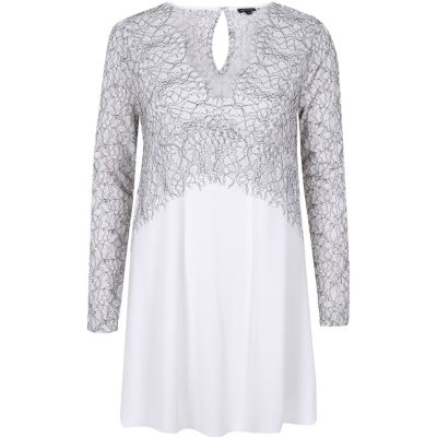 White lace tunic - tops - sale - women