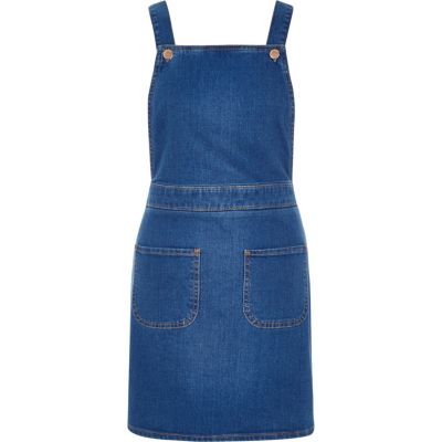 denim pinafore dress target