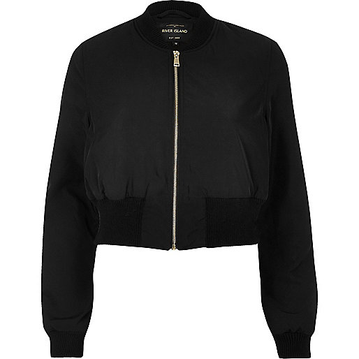 Black cropped bomber jacket - jackets - coats / jackets - women