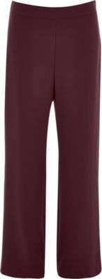 Dark red soft straight leg trousers - tapered trousers - trousers - women