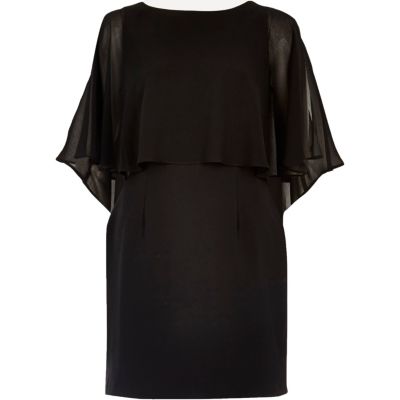 black chiffon cape