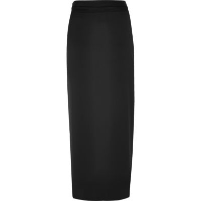 Black sleek maxi skirt - maxi skirts - skirts - women