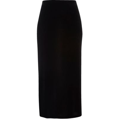 Black velvet maxi skirt - maxi skirts - skirts - women