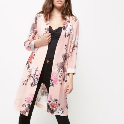 floral duster coat