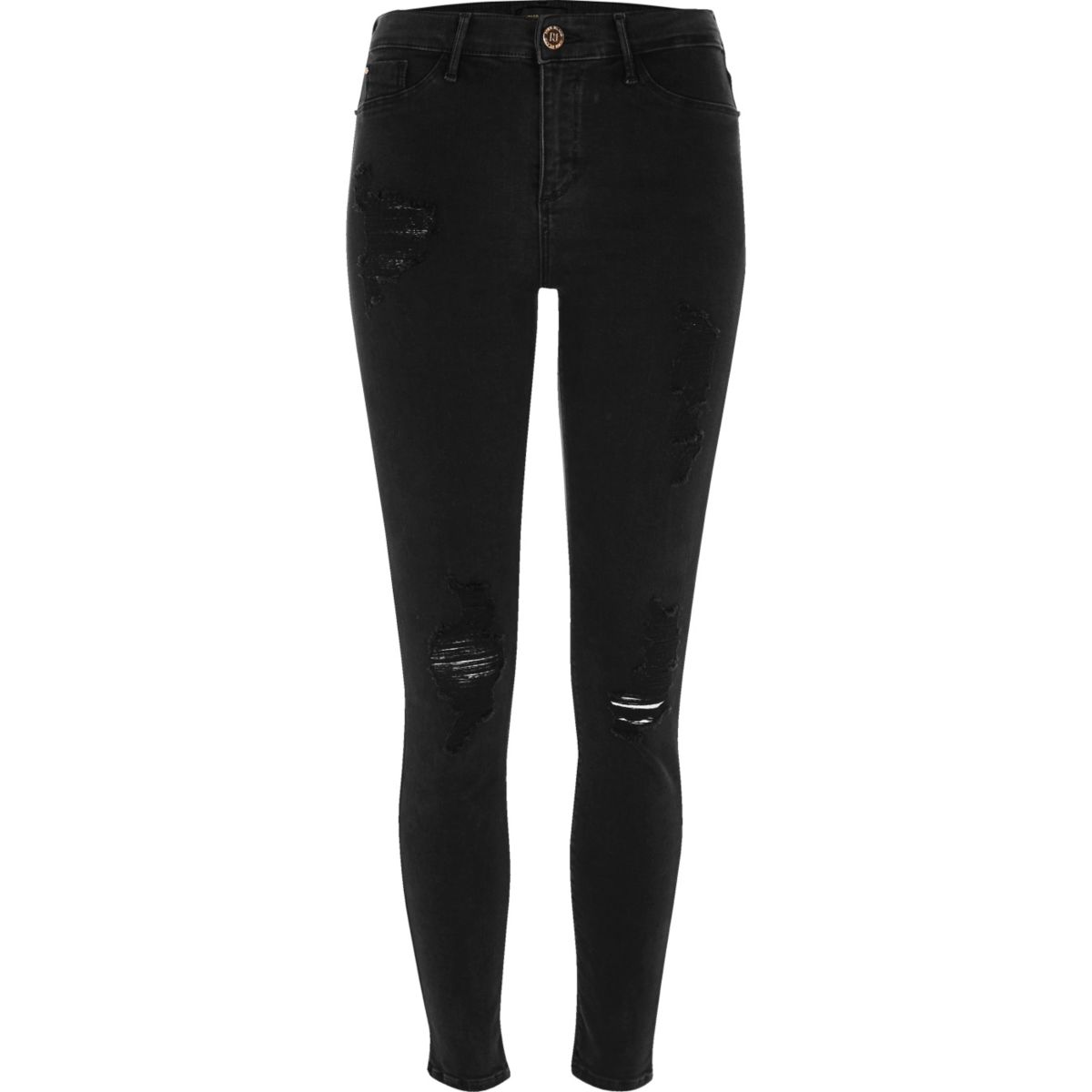 Black Washed Molly Ripped Jeggings Jeggings Jeans Women 