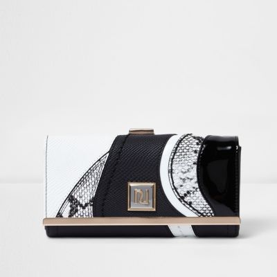 Black and white snakeskin print purse - purses - bags / purses - women