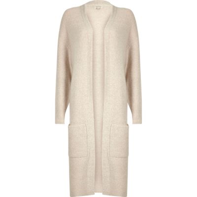 Cream longline cardigan Knitwear Sale women