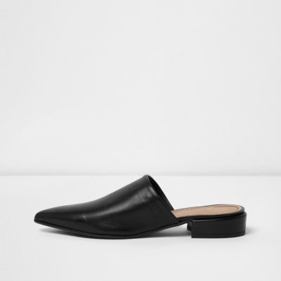 mules shoes leather