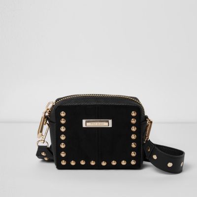 Black stud mini cross body bag cross body bags bags / purses women