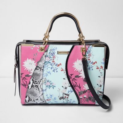 Pink floral wave tote bag - shopper / tote bags - bags / purses - women