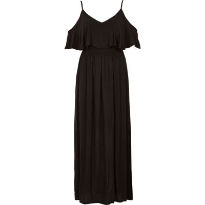 Black tuxedo maxi dress - maxi dresses - dresses - women