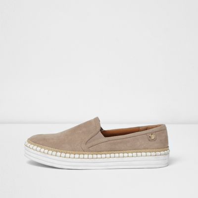 womens beige plimsolls