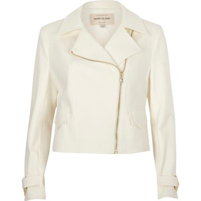 Cream biker jacket - coats / jackets - sale - women