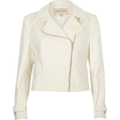 Cream biker jacket coats / jackets sale women