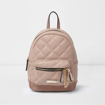 Pink mini quilted backpack backpacks bags / purses women