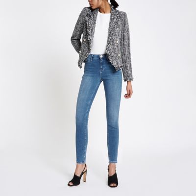 Mid blue Molly skinny fit jeggings