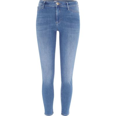 Mid blue Molly skinny fit jeggings
