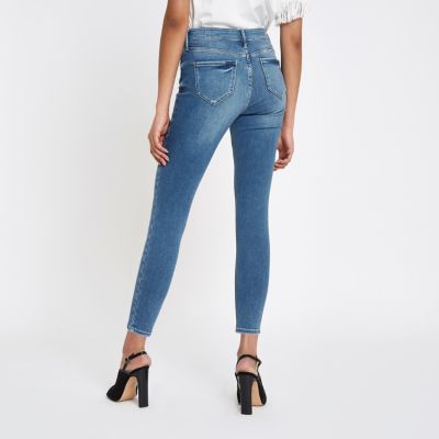 Mid blue Molly skinny fit jeggings