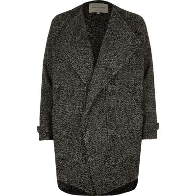 Black textured fallaway jacket - jackets - coats / jackets - women