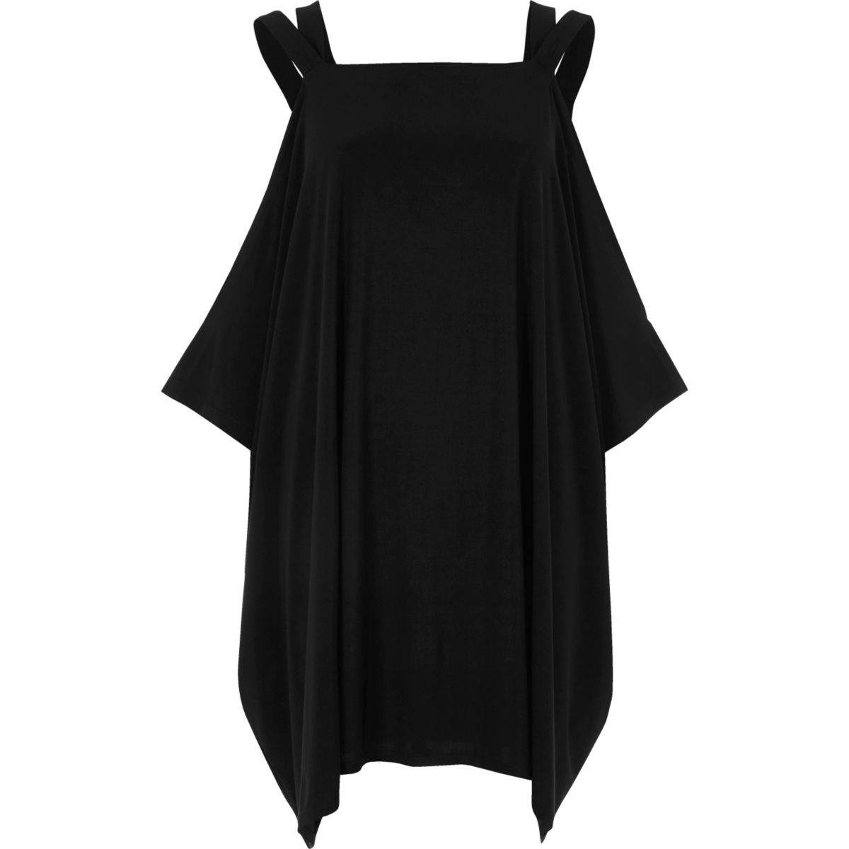 Black cold shoulder trapeze dress - Dresses - Sale - women