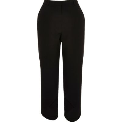 ladies black crop trousers