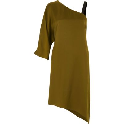 river island khaki green dress