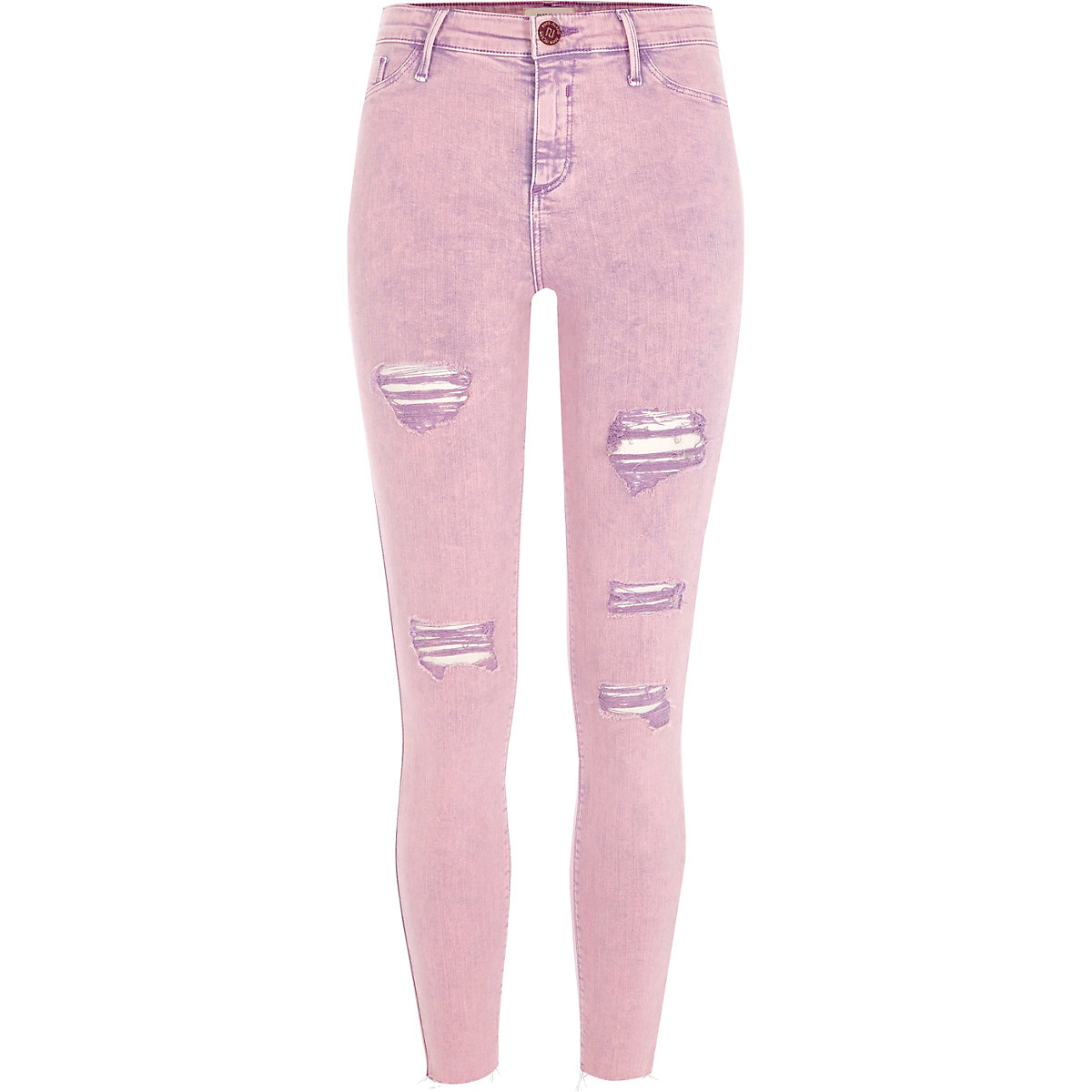 Pink acid wash Molly ripped jeggings - Ripped Jeans - Jeans - women
