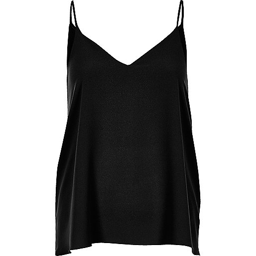 Black cross back cami top - cami / sleeveless tops - tops - women