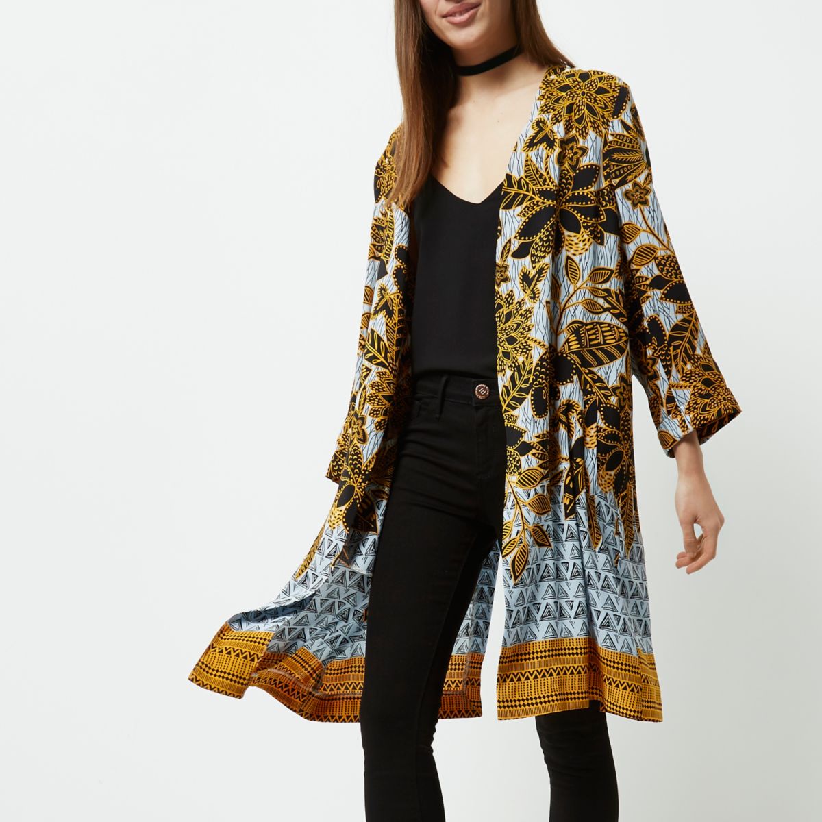 floral duster coat