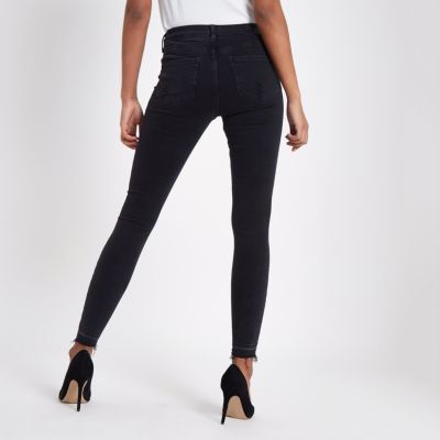 Black Amelie ripped super skinny jeans
