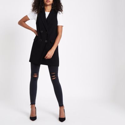 Black Amelie ripped super skinny jeans