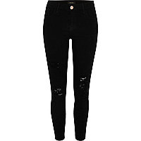 Black leather look Olive super skinny jeans - jeans - sale - women