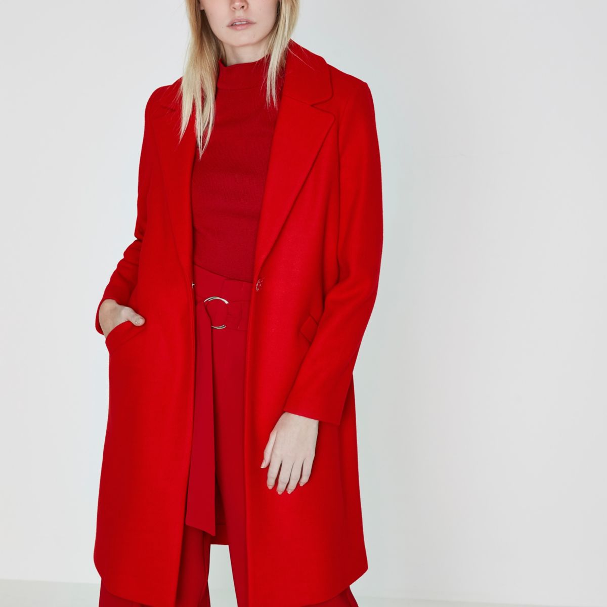 Red tailored coat Coats Coats & Jackets women