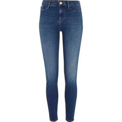 bright blue molly mid rise jeggings