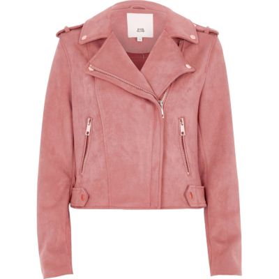 Pink biker jacket jackets coats / jackets women