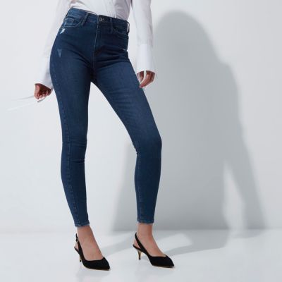 Harper – Jean skinny bleu taille haute