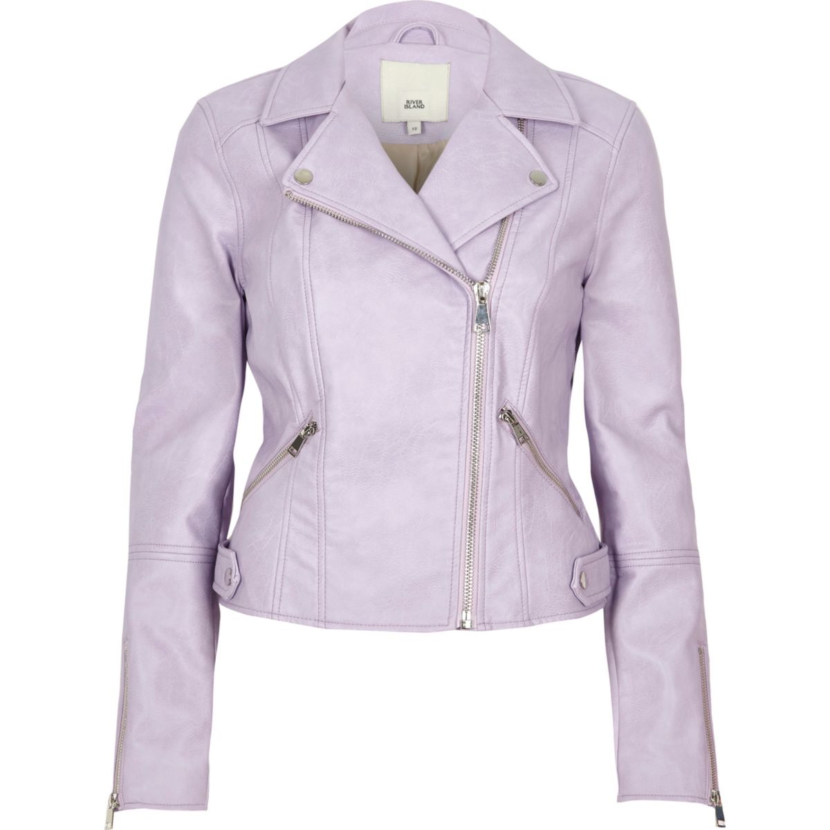 Purple faux leather jacket