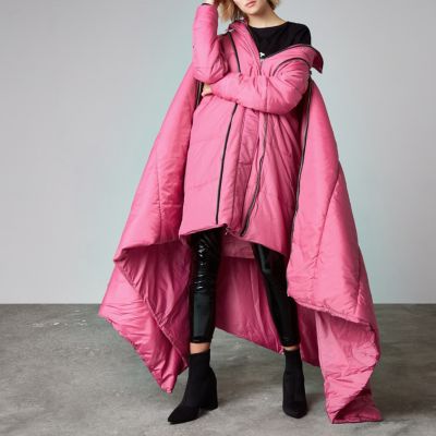 Pink Ashish puffer sleeping bag coat