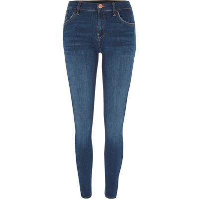 Mid blue denim Amelie super skinny jeans