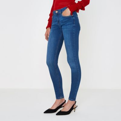 Mid blue denim Amelie super skinny jeans