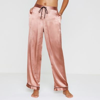 Pyjama-Hose aus pinkem Satin