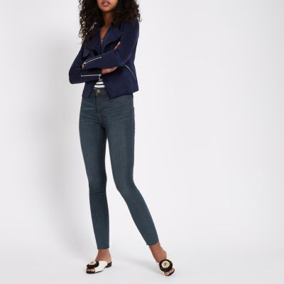 Molly – Dunkelblaue Skinny Jeggings