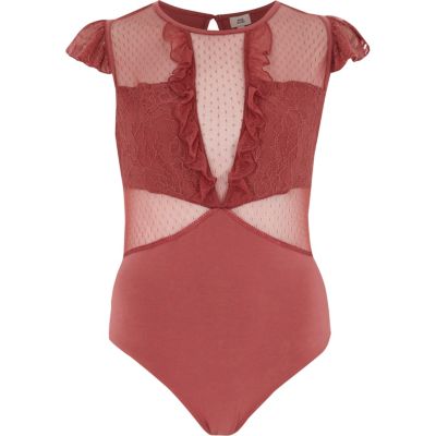 Red lace apex dobby mesh body x men