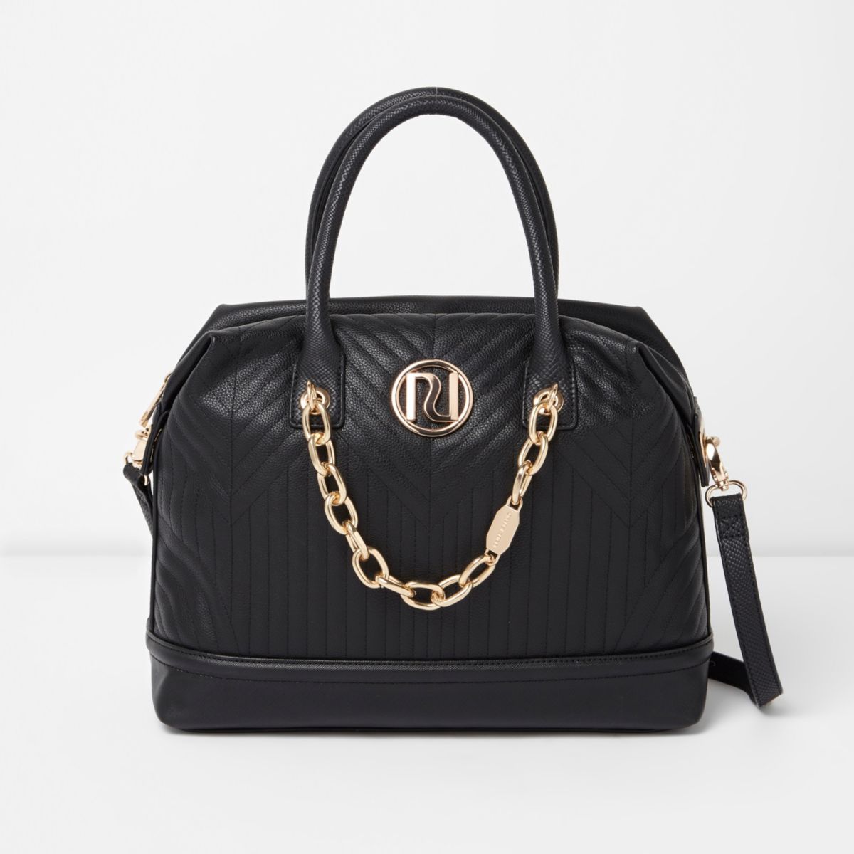 Elegant Black Sheepskin Handbag Satchel With Quilted Design Versatile And Durable Wavlynn
