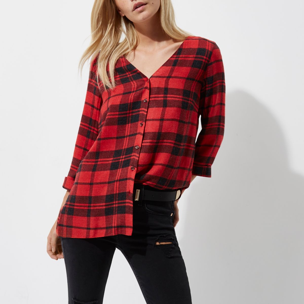 womens checked shirts sale