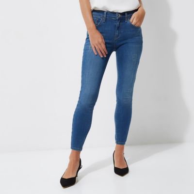 Amelie – Blaue, superenge Skinny Jeans